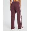 imagebaleaf Womens Track Pants Athletic Jogging Sweatpants Zipper Pockets WarmUp Sports Running PantsRed Winezipper Pockets