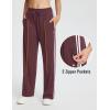 imagebaleaf Womens Track Pants Athletic Jogging Sweatpants Zipper Pockets WarmUp Sports Running PantsRed Winezipper Pockets