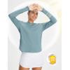 imagebaleaf Womens UPF 50 Sun Shirt with Hoodie SPF Long Sleeve UV Protection Clothing Hiking Fishing Outdoor LightweightHeather Light Blue