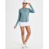 imagebaleaf Womens UPF 50 Sun Shirt with Hoodie SPF Long Sleeve UV Protection Clothing Hiking Fishing Outdoor LightweightHeather Light Blue
