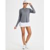 imagebaleaf Womens UPF 50 Sun Shirt with Hoodie SPF Long Sleeve UV Protection Clothing Hiking Fishing Outdoor LightweightHeather Light Gray