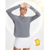 imagebaleaf Womens UPF 50 Sun Shirt with Hoodie SPF Long Sleeve UV Protection Clothing Hiking Fishing Outdoor LightweightHeather Light Gray