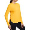 imagebaleaf Womens UPF 50 Sun Shirt with Hoodie SPF Long Sleeve UV Protection Clothing Hiking Fishing Outdoor LightweightYellow