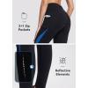 imagebaleaf Womens Winter Cycling Pants Padded Bike Thermal Tights Fleece Lined Leggings Water Resistant Cold Weather Gel PocketsBlackblue