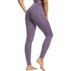 imageBALEAF Freeleaf Womens 78 Yoga Leggings with Pockets High Waisted 27quot Workout Lounge Leggings Cozy Soft Athletic PantsPurple