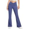imagebaleaf Womens Fleece Lined Pants Winter Thermal Warm Flare Leggings Crossover Yoga Pants Bell Bottom with PocketsNavy