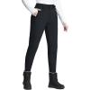imagebaleaf Womens Fleece Lined Snow Ski Pants Waterproof Windproof Softshell Insulated Slim Thermal Pants Zipper Bottom LegBlack