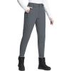 imagebaleaf Womens Fleece Lined Snow Ski Pants Waterproof Windproof Softshell Insulated Slim Thermal Pants Zipper Bottom LegDark Gray