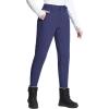 imagebaleaf Womens Fleece Lined Snow Ski Pants Waterproof Windproof Softshell Insulated Slim Thermal Pants Zipper Bottom LegNavy Blue