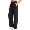 imagebaleaf Womens Track Pants Athletic Jogging Sweatpants Zipper Pockets WarmUp Sports Running PantsBlackzipper Pockets