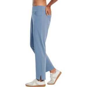 imagebaleaf Womens Pants with Zipper Pockets Stretch Golf Pants High Waist Travel Athletic Work Casual UPF50Bluefleece Lined