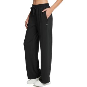 imagebaleaf Womens Track Pants Athletic Jogging Sweatpants Zipper Pockets WarmUp Sports Running PantsBlackzipper Pockets