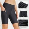 imagebaleaf Womens 3quot5quot6quot8quot High Waisted Swim Shorts Tummy Control Swimsuits Bottoms Modest Board Shorts UPF 50Black