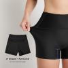 imagebaleaf Womens 3quot5quot6quot8quot High Waisted Swim Shorts Tummy Control Swimsuits Bottoms Modest Board Shorts UPF 50Black