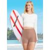 imagebaleaf Womens 3quot5quot6quot8quot High Waisted Swim Shorts Tummy Control Swimsuits Bottoms Modest Board Shorts UPF 50Brown