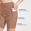 imagebaleaf Womens 3quot5quot6quot8quot High Waisted Swim Shorts Tummy Control Swimsuits Bottoms Modest Board Shorts UPF 50Brown