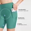 imagebaleaf Womens 3quot5quot6quot8quot High Waisted Swim Shorts Tummy Control Swimsuits Bottoms Modest Board Shorts UPF 50Green