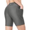 imagebaleaf Womens 3quot5quot6quot8quot High Waisted Swim Shorts Tummy Control Swimsuits Bottoms Modest Board Shorts UPF 50Grey