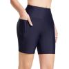 imagebaleaf Womens 3quot5quot6quot8quot High Waisted Swim Shorts Tummy Control Swimsuits Bottoms Modest Board Shorts UPF 50Navy