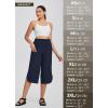 imagebaleaf Womens Capri Pants Wide Leg Plus Size UPF50 Lightweight Quick Dry Pants Casual Loose Sweatpants Hiking WalkingNavy Blue