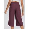 imagebaleaf Womens Capri Pants Wide Leg Plus Size UPF50 Lightweight Quick Dry Pants Casual Loose Sweatpants Hiking WalkingWine Red