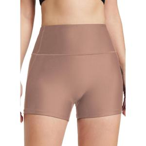 imagebaleaf Womens 3quot5quot6quot8quot High Waisted Swim Shorts Tummy Control Swimsuits Bottoms Modest Board Shorts UPF 50Brown