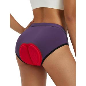 imagebaleaf Womens 4D Padded Bike Underwear Cycling Shorts Biking Bicycle MTB Briefs Gear Clothes Biker PaddingDark Purple