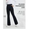 imagebaleaf Womens Yoga Dress Pants Bootcut Work Leggings with 4 Pockets Stretch High Waisted Slacks Travel Casual 30quotBlack