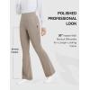 imagebaleaf Womens Yoga Dress Pants Bootcut Work Leggings with 4 Pockets Stretch High Waisted Slacks Travel Casual 30quotKhaki
