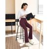 imagebaleaf Womens Yoga Dress Pants Bootcut Work Leggings with 4 Pockets Stretch High Waisted Slacks Travel Casual 30quotWine Red