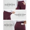 imagebaleaf Womens Yoga Dress Pants Bootcut Work Leggings with 4 Pockets Stretch High Waisted Slacks Travel Casual 30quotWine Red