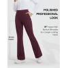 imagebaleaf Womens Yoga Dress Pants Bootcut Work Leggings with 4 Pockets Stretch High Waisted Slacks Travel Casual 30quotWine Red