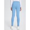 imagebaleaf Girls Fleece Lined Leggings Kids Warm Pants Youth Compression Yoga Athletic School Tights with PocketsLight Blue