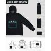 imagebaleaf Mens Packable Rain Jacket Lightweight Hooded Windbreaker Water Resistant Hiking Travel Reflective JacketsBlack