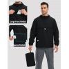 imagebaleaf Mens Packable Rain Jacket Lightweight Hooded Windbreaker Water Resistant Hiking Travel Reflective JacketsBlack
