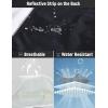 imagebaleaf Mens Packable Rain Jacket Lightweight Hooded Windbreaker Water Resistant Hiking Travel Reflective JacketsBlackwhite