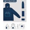 imagebaleaf Mens Packable Rain Jacket Lightweight Hooded Windbreaker Water Resistant Hiking Travel Reflective JacketsNavy Blue