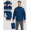 imagebaleaf Mens Packable Rain Jacket Lightweight Hooded Windbreaker Water Resistant Hiking Travel Reflective JacketsNavy Blue