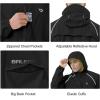 imagebaleaf Mens Rain Jacket Waterproof Windbreaker Running Cycling Golf Hiking Gear Hood Lightweight Reflective PackableAblack