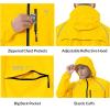 imagebaleaf Mens Rain Jacket Waterproof Windbreaker Running Cycling Golf Hiking Gear Hood Lightweight Reflective PackableAbright Yellow