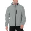 imagebaleaf Mens Rain Jacket Waterproof Windbreaker Running Cycling Golf Hiking Gear Hood Lightweight Reflective PackableAgrey
