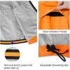 imagebaleaf Mens Rain Jacket Waterproof Windbreaker Running Cycling Golf Hiking Gear Hood Lightweight Reflective PackableAorange