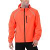 imagebaleaf Mens Rain Jacket Waterproof Windbreaker Running Cycling Golf Hiking Gear Hood Lightweight Reflective PackableAred