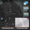 imagebaleaf Mens Rain Jacket Waterproof Windbreaker Running Cycling Golf Hiking Gear Hood Lightweight Reflective PackableBblack