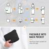 imagebaleaf Mens Rain Jacket Waterproof Windbreaker Running Cycling Golf Hiking Gear Hood Lightweight Reflective PackableBblack