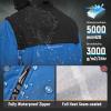 imagebaleaf Mens Rain Jacket Waterproof Windbreaker Running Cycling Golf Hiking Gear Hood Lightweight Reflective PackableBblue Black