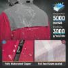 imagebaleaf Mens Rain Jacket Waterproof Windbreaker Running Cycling Golf Hiking Gear Hood Lightweight Reflective PackableBred Grey