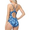 imagebaleaf Womens Athletic Training Adjustable Strap One Piece SwimsuitStyle 02blue Rhyme Lake