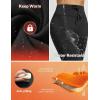 imagebaleaf Womens Fleece Lined Thermal Leggings High Waisted Water Resistant Warm Winter Running Hiking Pants with PocketsBlack