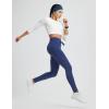 imagebaleaf Womens Fleece Lined Thermal Leggings High Waisted Water Resistant Warm Winter Running Hiking Pants with PocketsNavy Blue